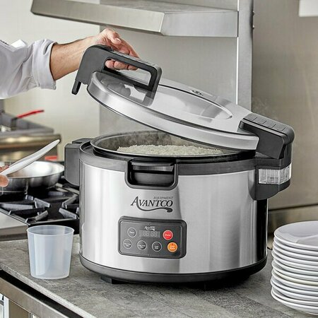 AVANTCO RCSA90 90 Cup 45 Cup Raw Sealed Electric Rice Cooker / Warmer - 220/240V 2500W 177RCSA90